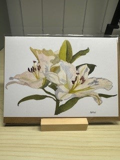 WHITE LILLIES WHITE BKG